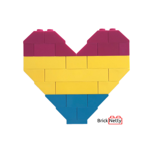 Badge- Pansexual Pride Flag Heart