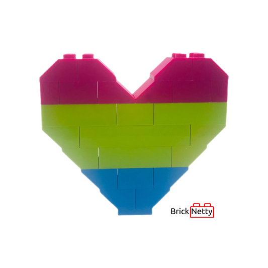 Badge- Polysexual Pride Flag Heart