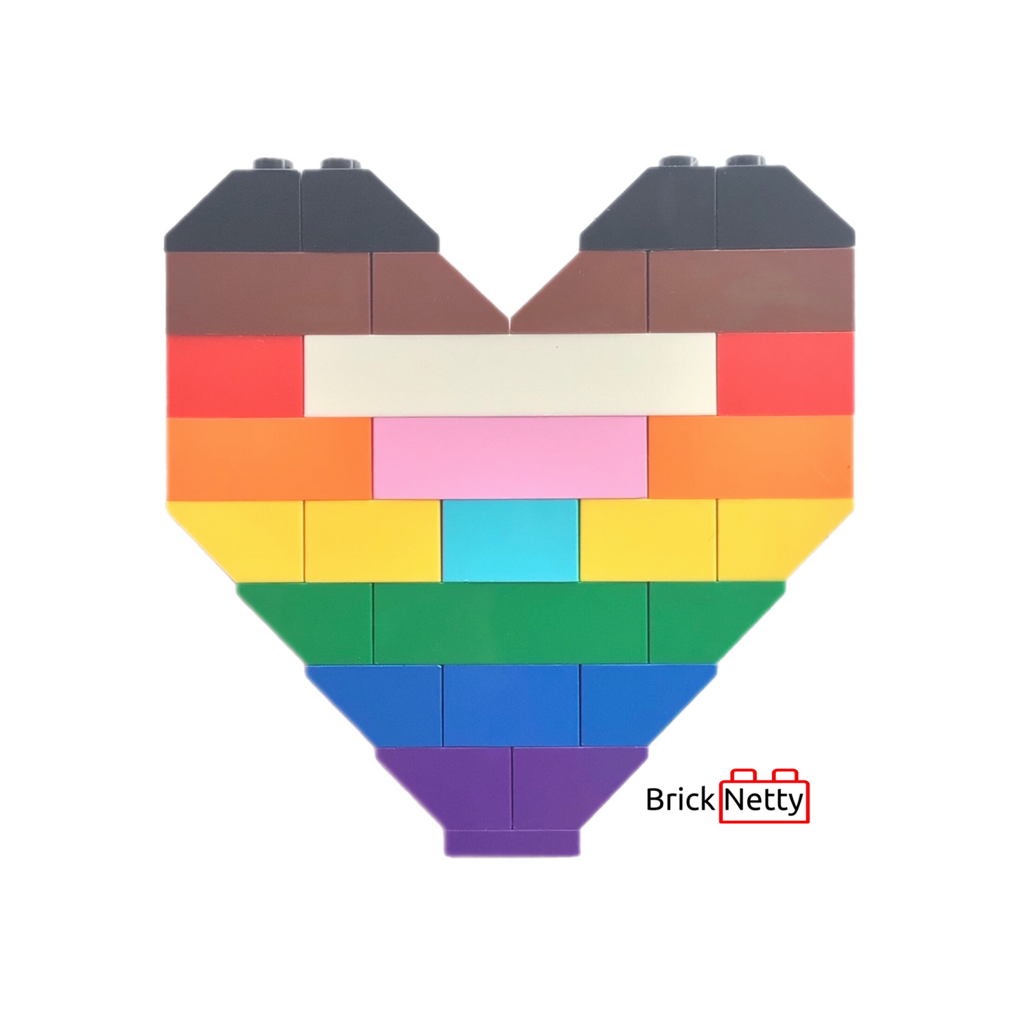 Badge- Progress Pride Flag Heart