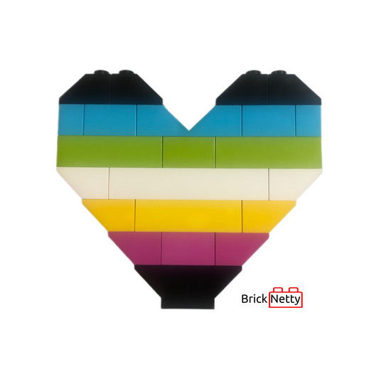 Badge- Queer Pride Flag Heart