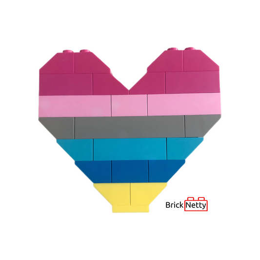 Badge- Genderflux Pride Flag Heart