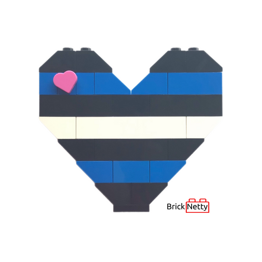 Badge- Leather & Kink Pride Flag Heart