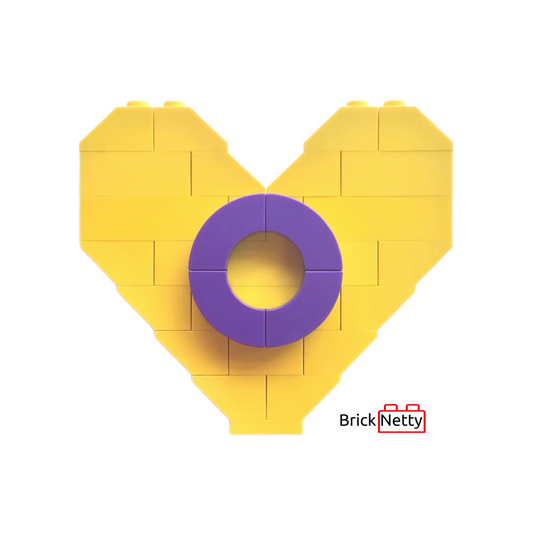 Badge- Intersex Pride Flag Heart